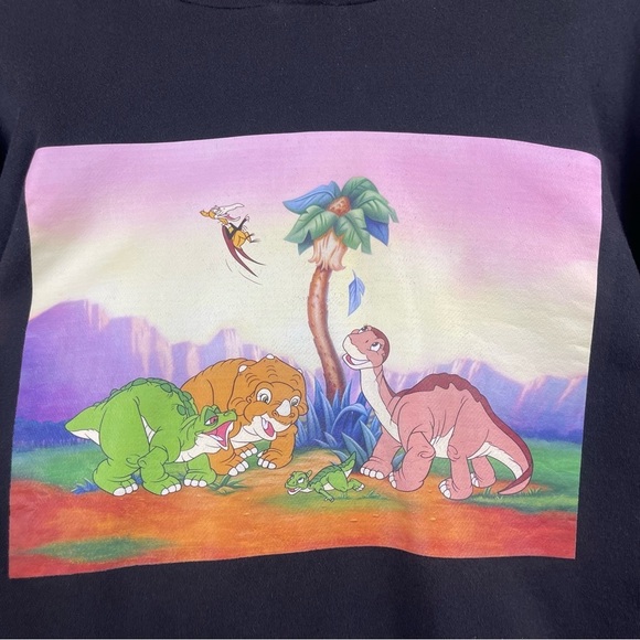 Dumbgood XL Land Before Time 90's Graphic Hoodie Sweatshirt Dinosaurs Cartoon - Picture 3 of 6